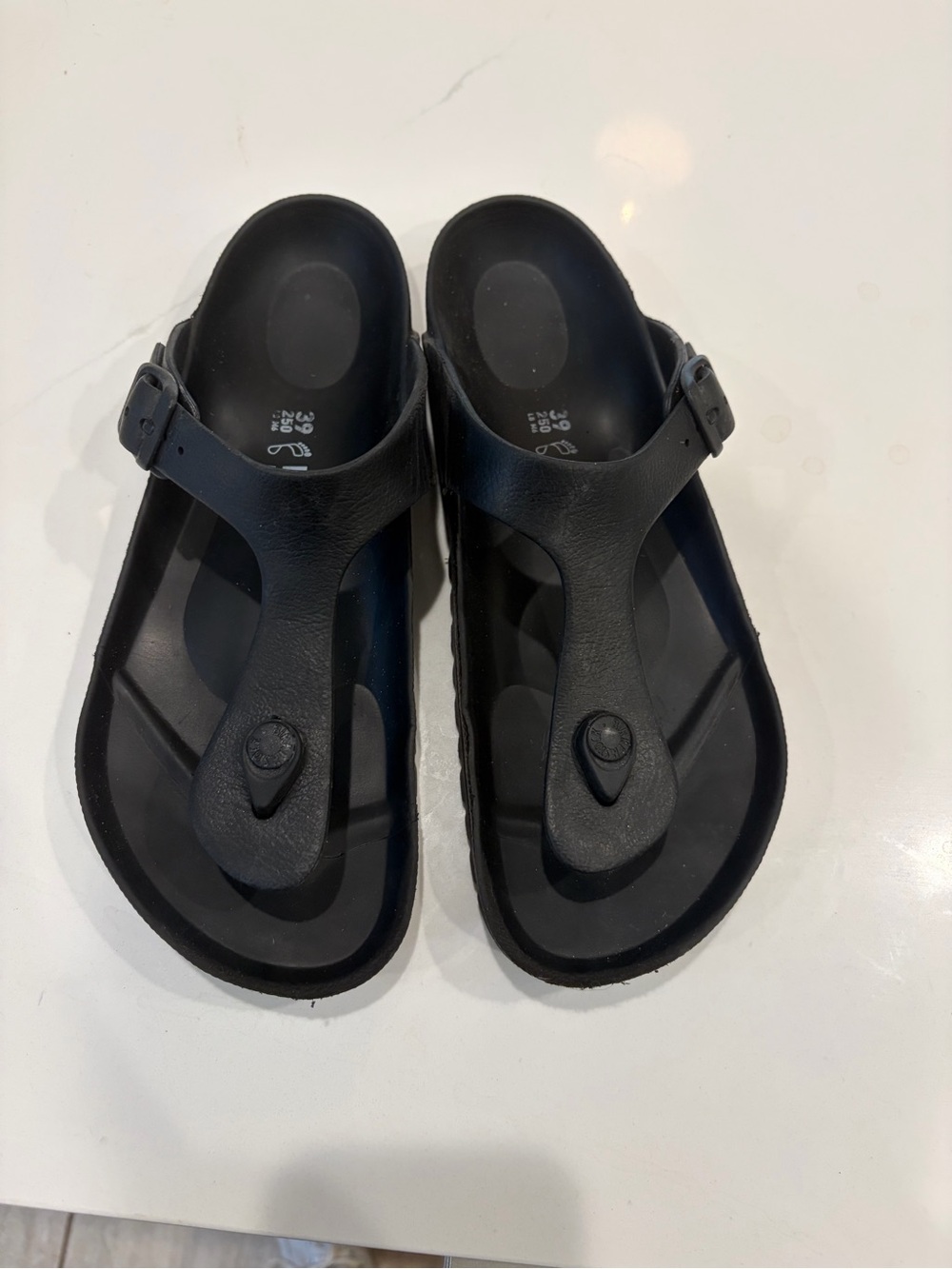Birkenstock Black Women's T-Strap Toe-Post Sandals